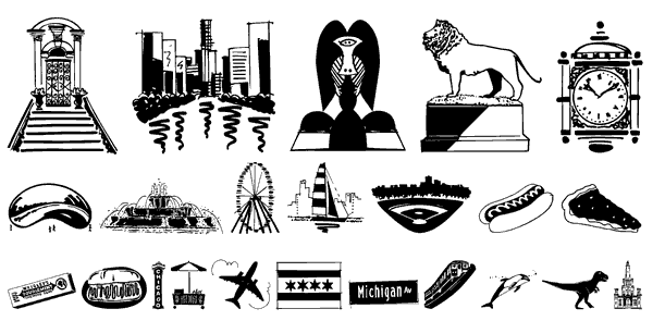 Chicago Doodles Poster