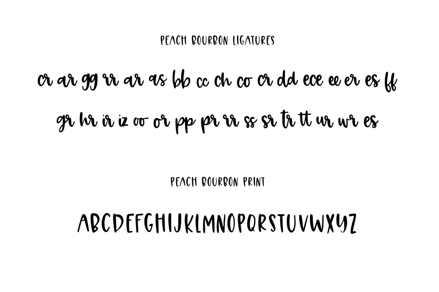 Peach Bourbon Font Poster #4