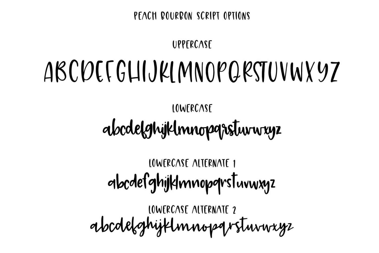 Peach Bourbon Font Poster #5