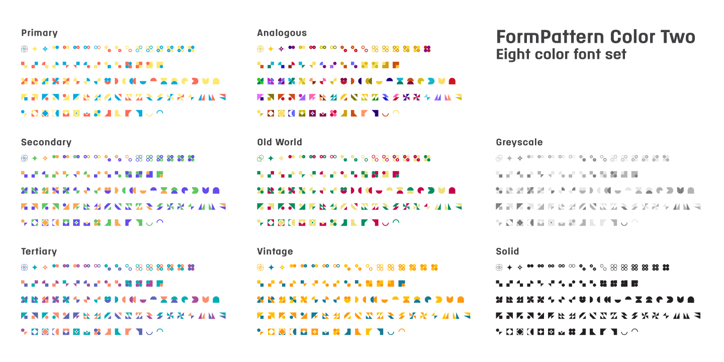 FormPattern Color Two Font Poster #1