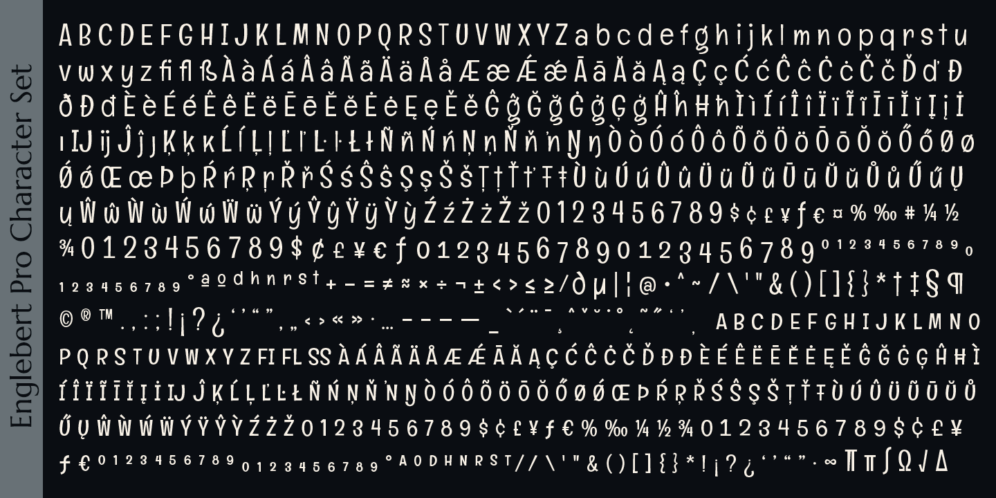 Englebert Pro Font Poster #1