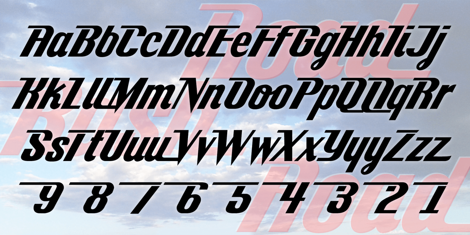 Road Rash Font Family Poster