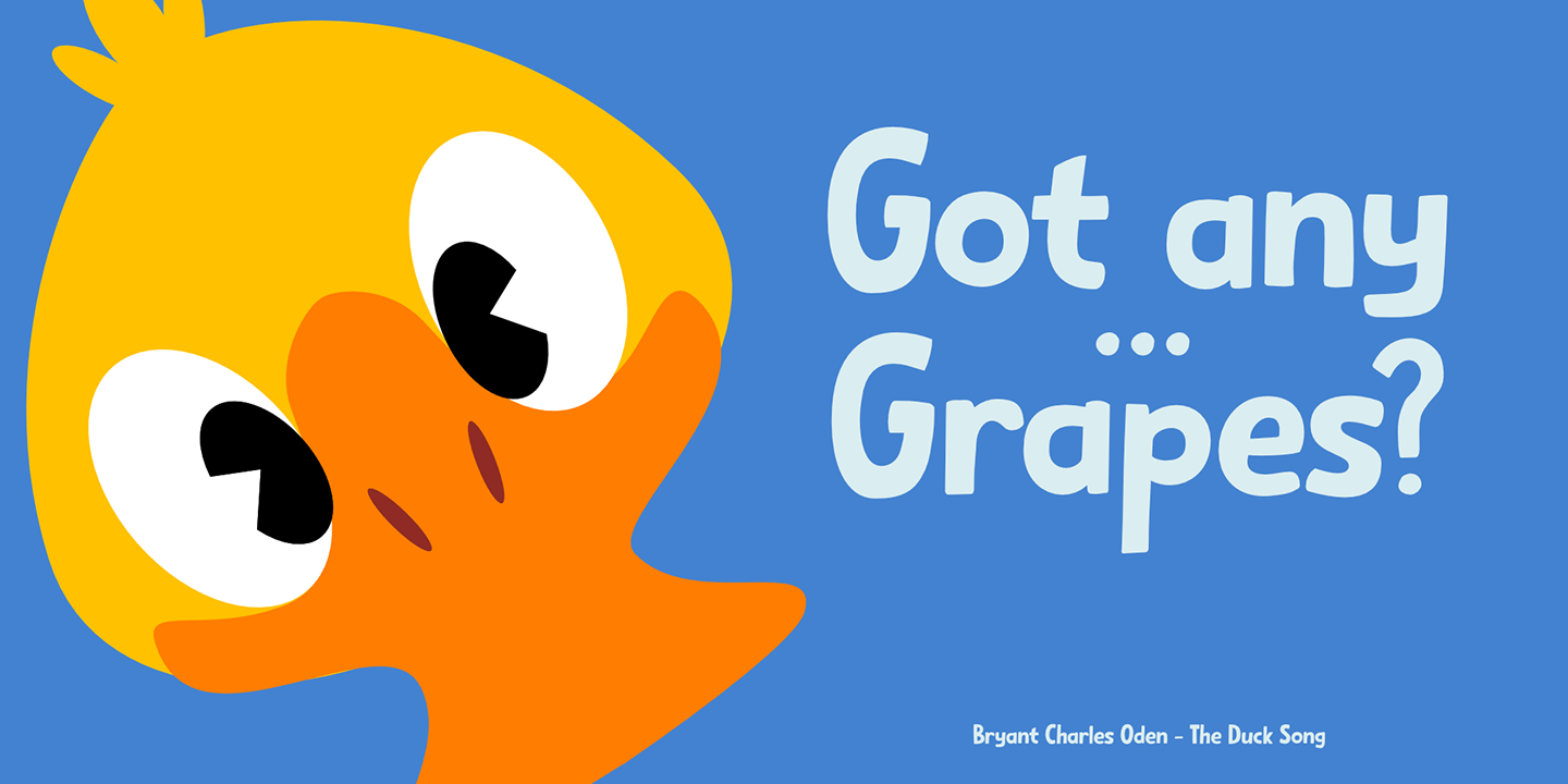 Sitting Duck Font Poster #1