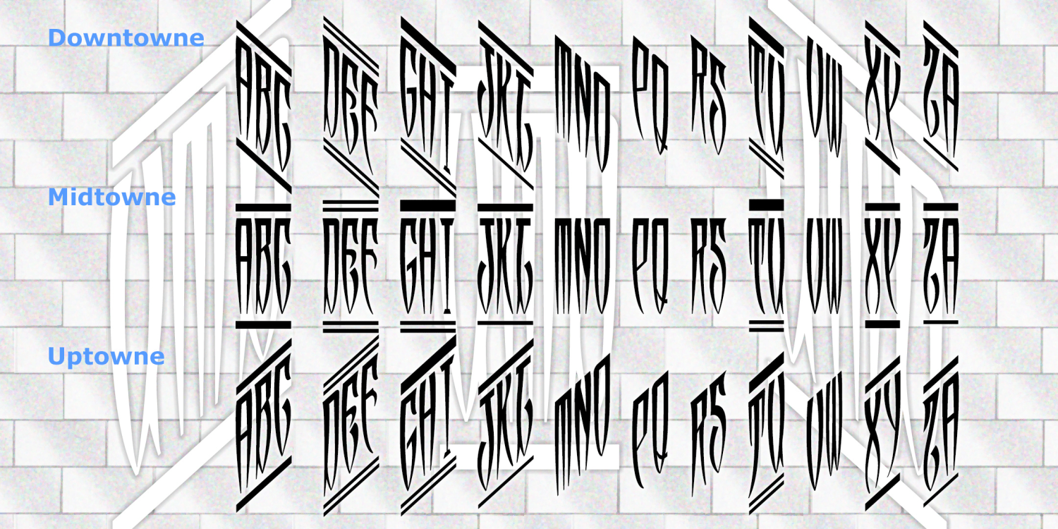 Towne Monograms Font Family Poster