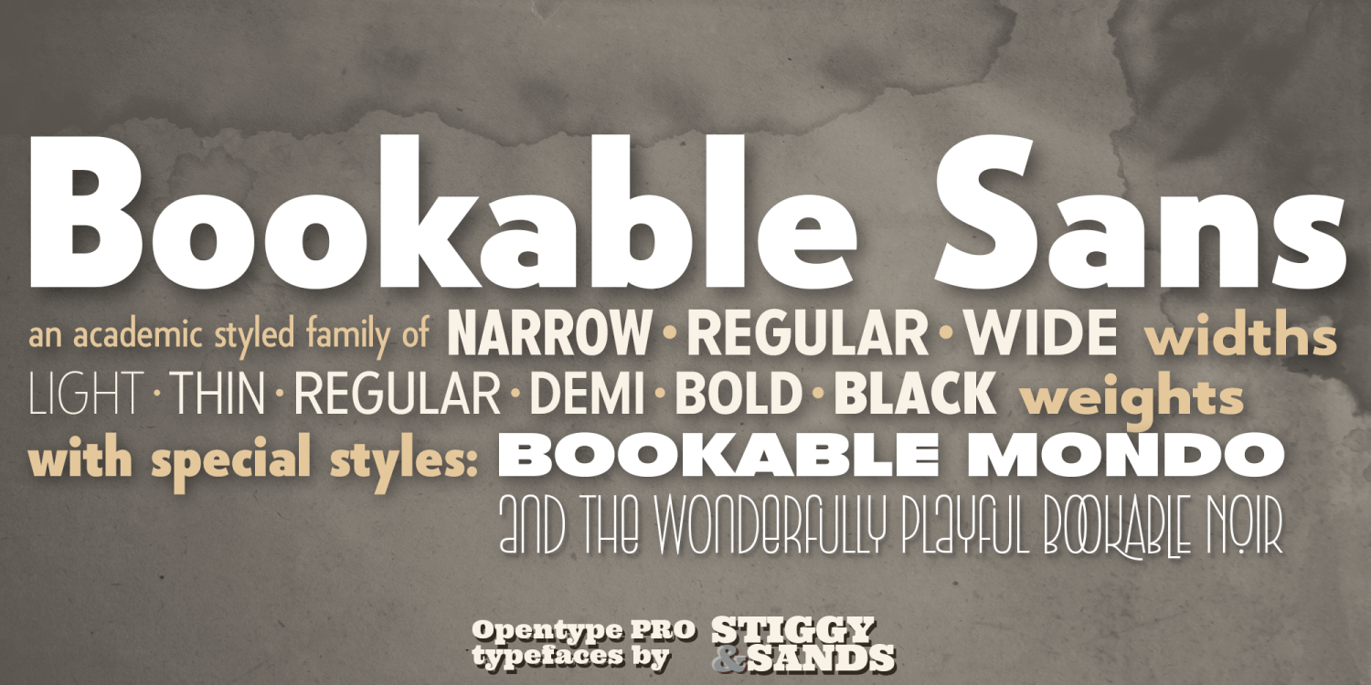 Bookable Sans Font Poster #1