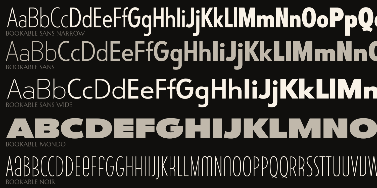 Bookable Sans Font Poster #1