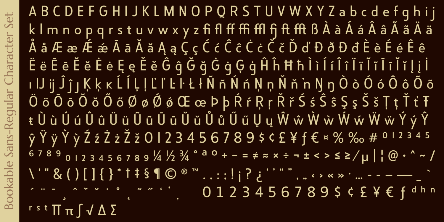 Bookable Sans Font Poster #1