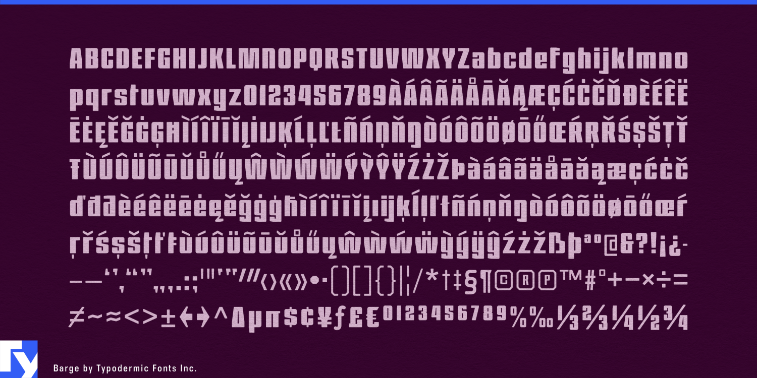 Barge Font Poster #1