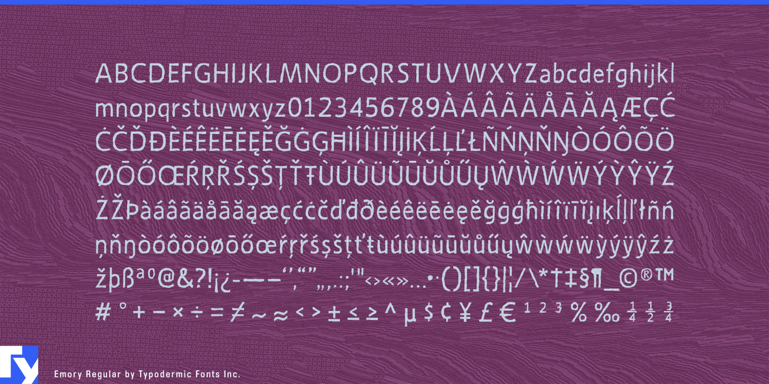 Emory Font Poster #1