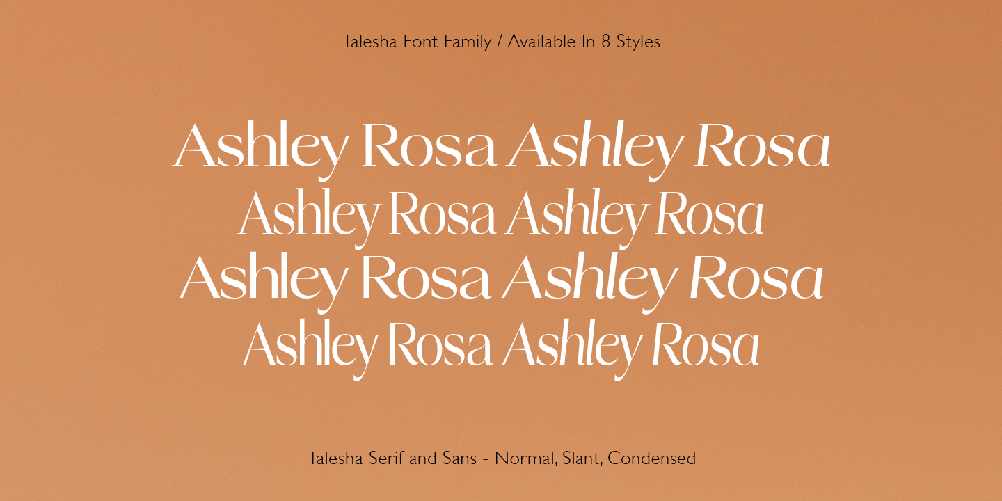 Talesha Font Family Poster