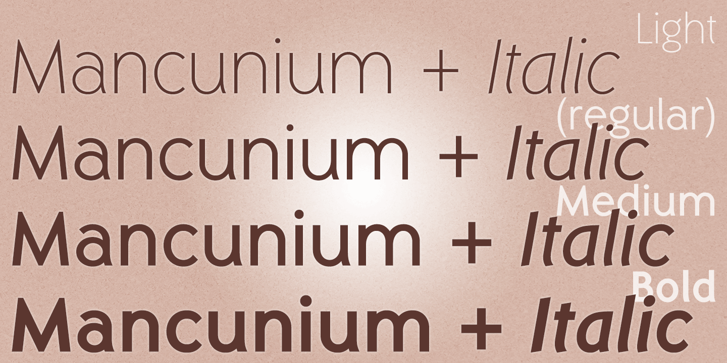 Mancunium Regular & Bold Collection Font Poster #1
