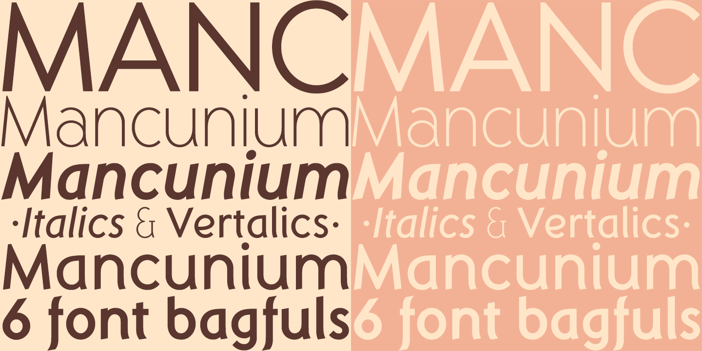 Mancunium Regular & Bold Collection Font Poster #1