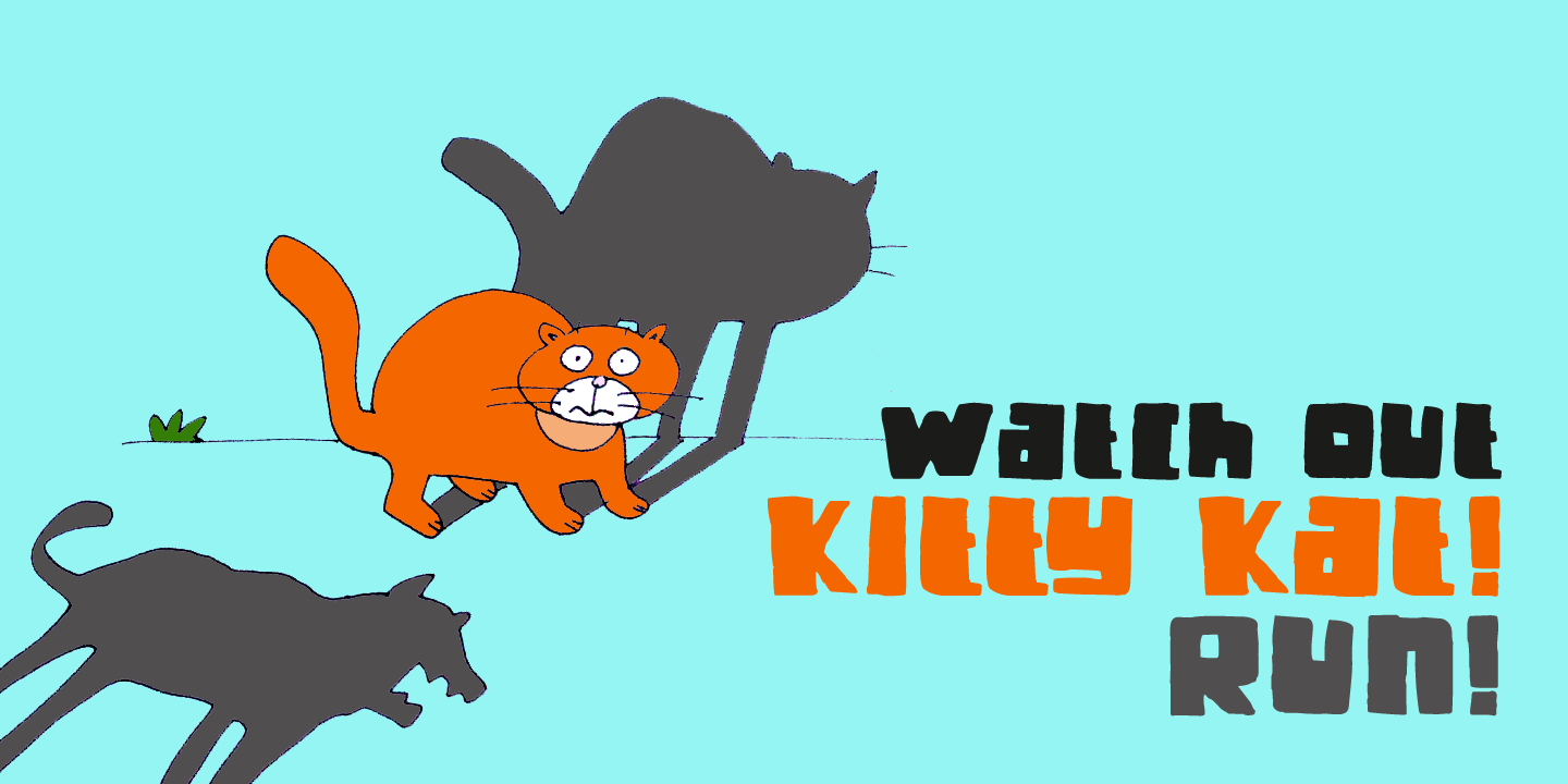 Fat Kitty Kat Font Poster #1