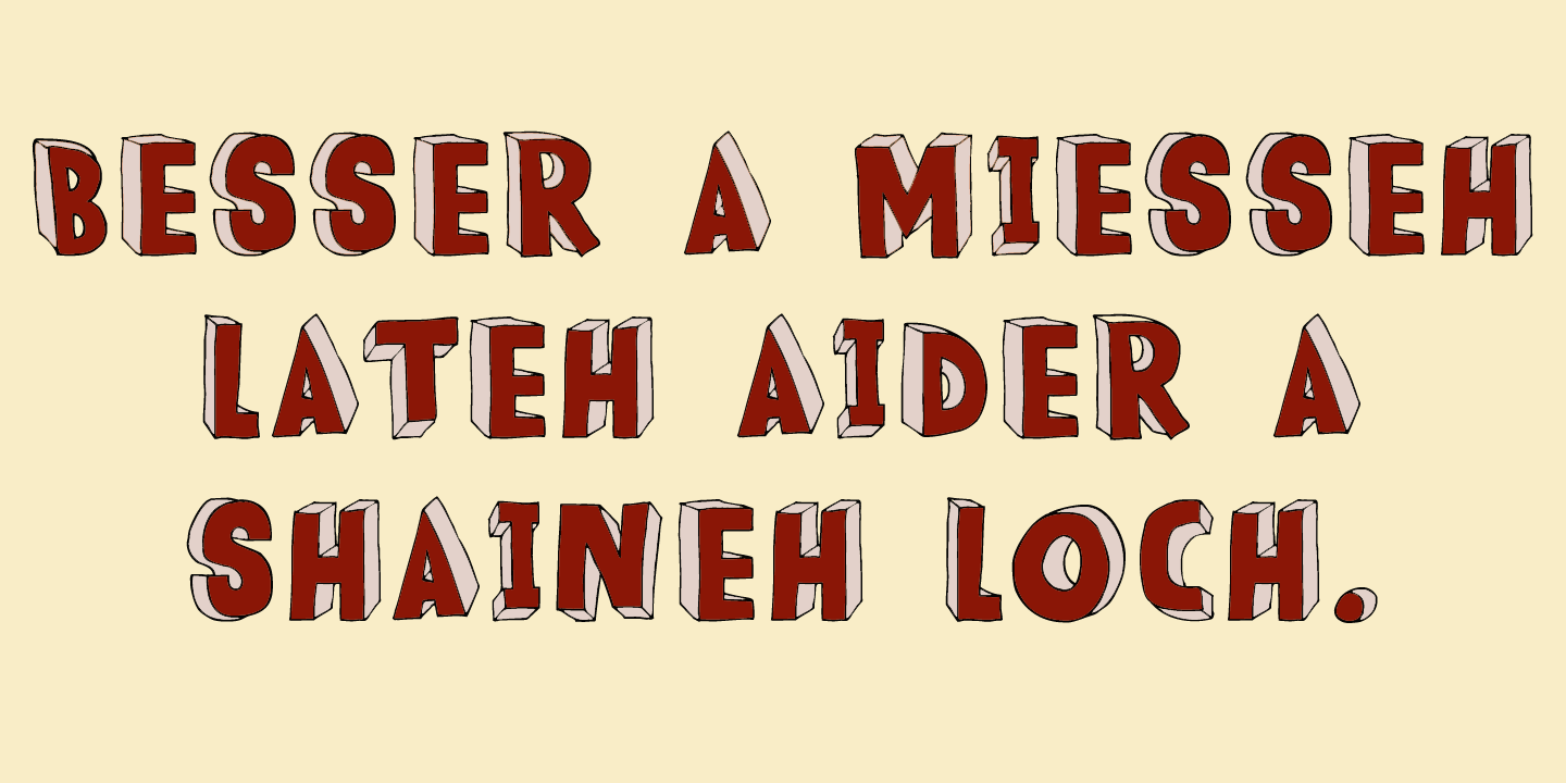 Meshuggeneh Font Poster #1