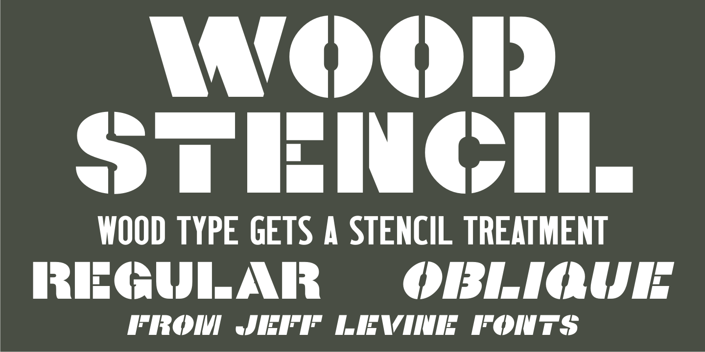 Wood Stencil Font Poster #1