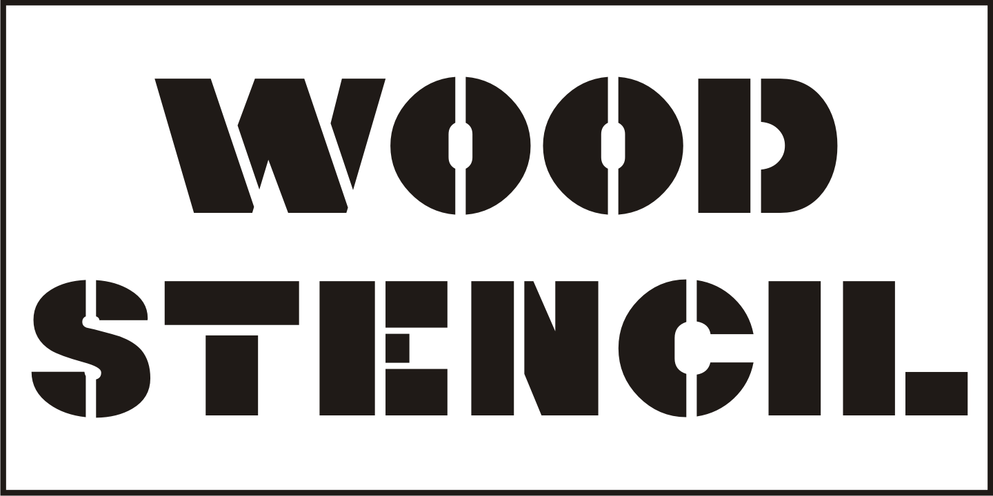 Wood Stencil Font Poster #1
