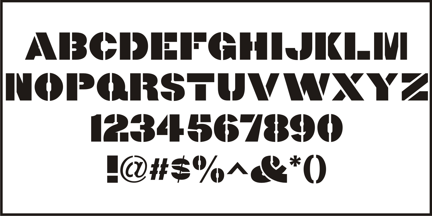 Wood Stencil Font Poster #1