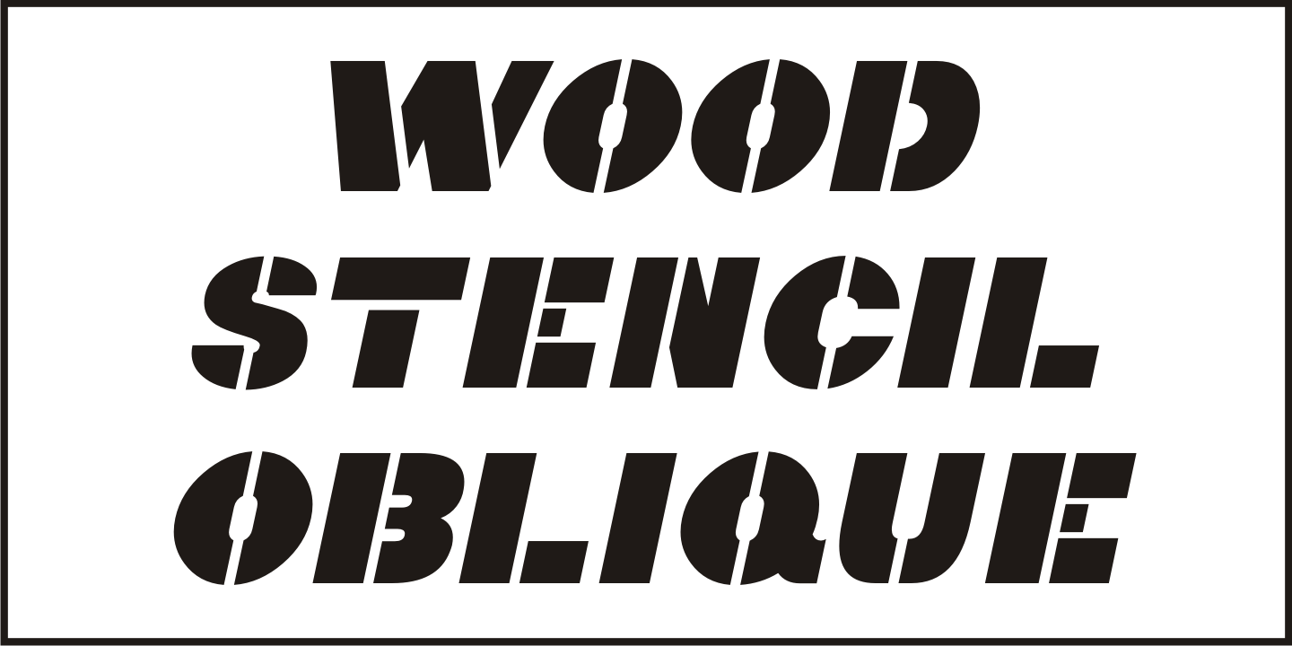 Wood Stencil Font Poster #1