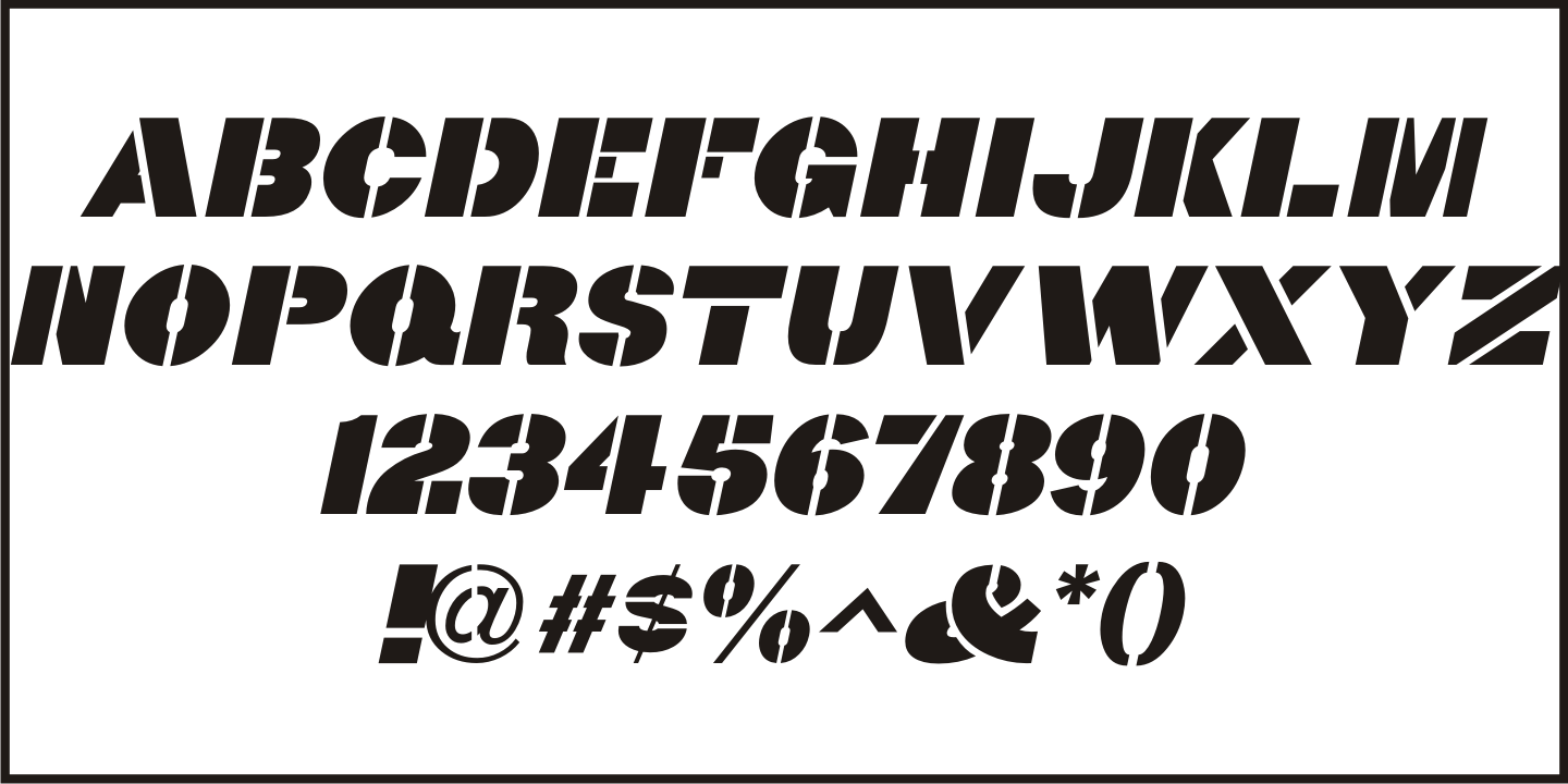 Wood Stencil Font Poster #1