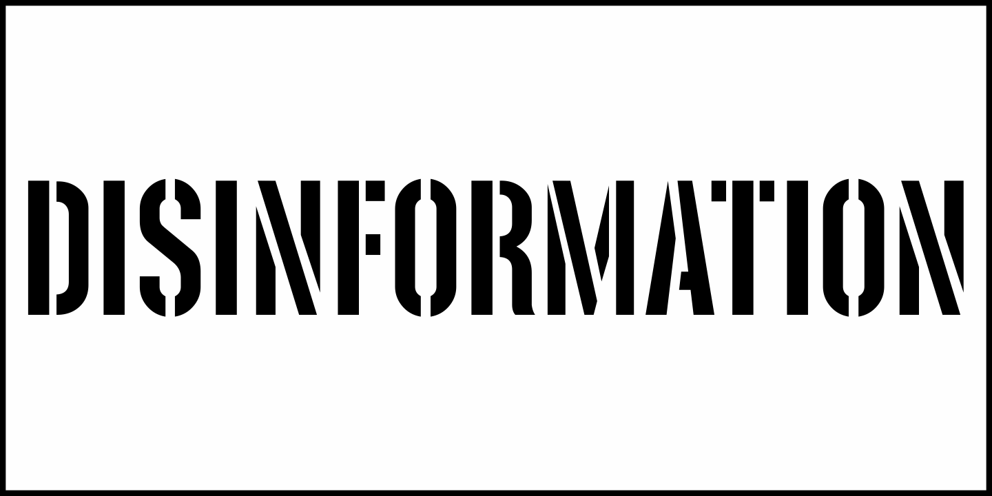 Disinformation Font Poster #2