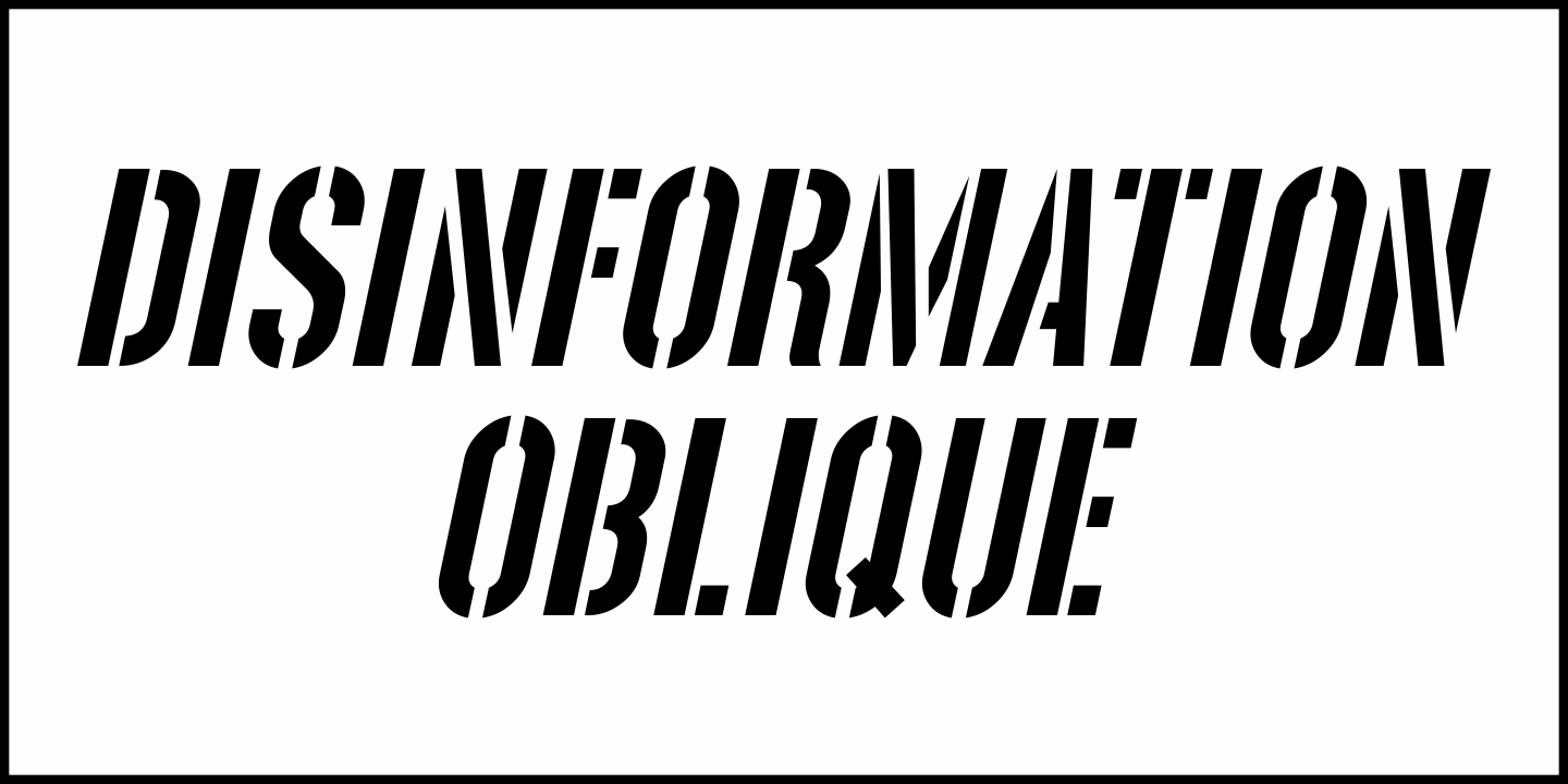 Disinformation Font Poster #4