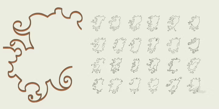 Centennial Ornaments Font Family Poster