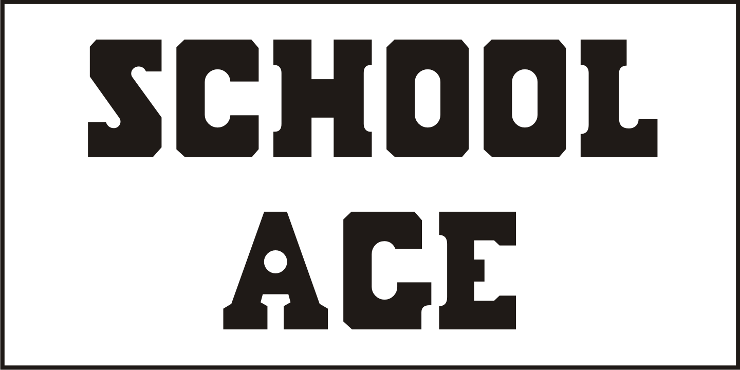 School Age Font Poster #1