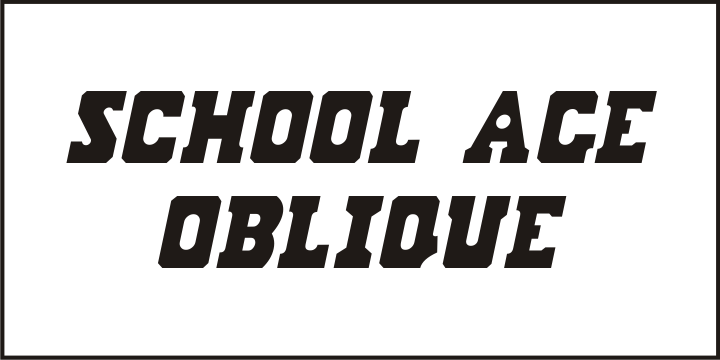School Age Font Poster #1