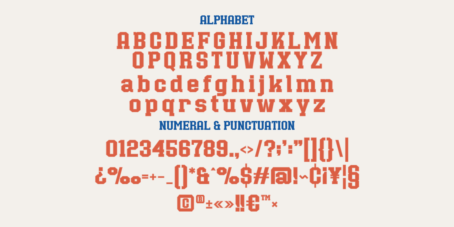 Bullsy College Font Poster #1