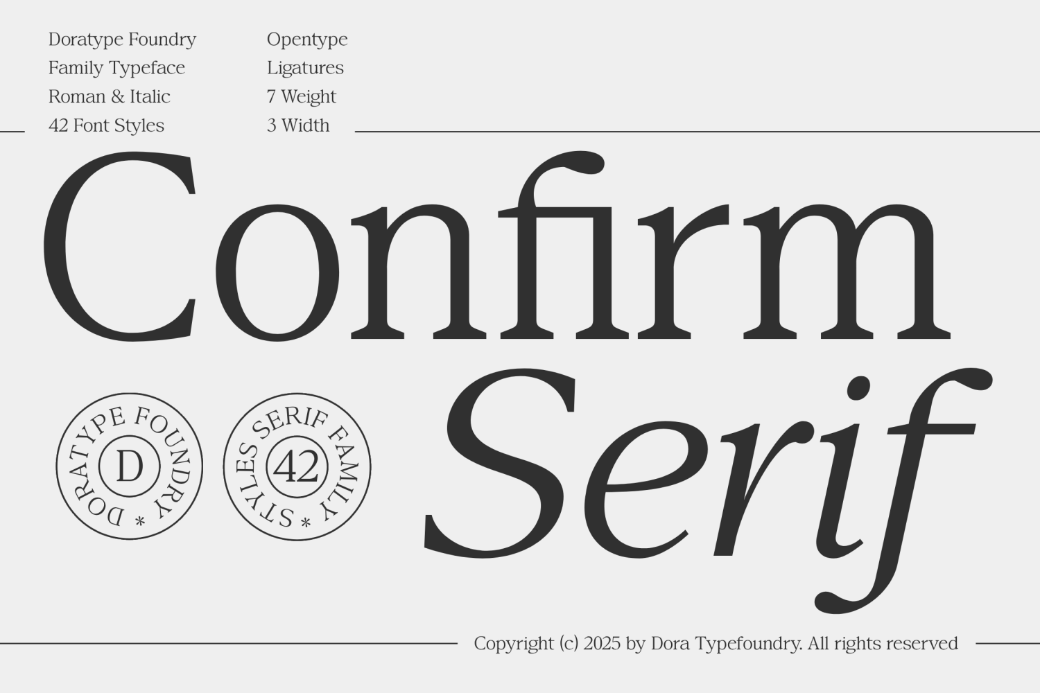 Confirm Serif Poster