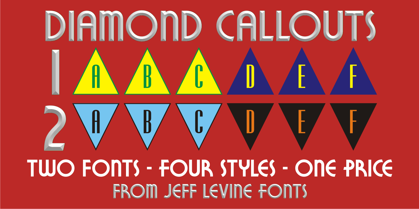 Diamond Callouts Font Poster #1