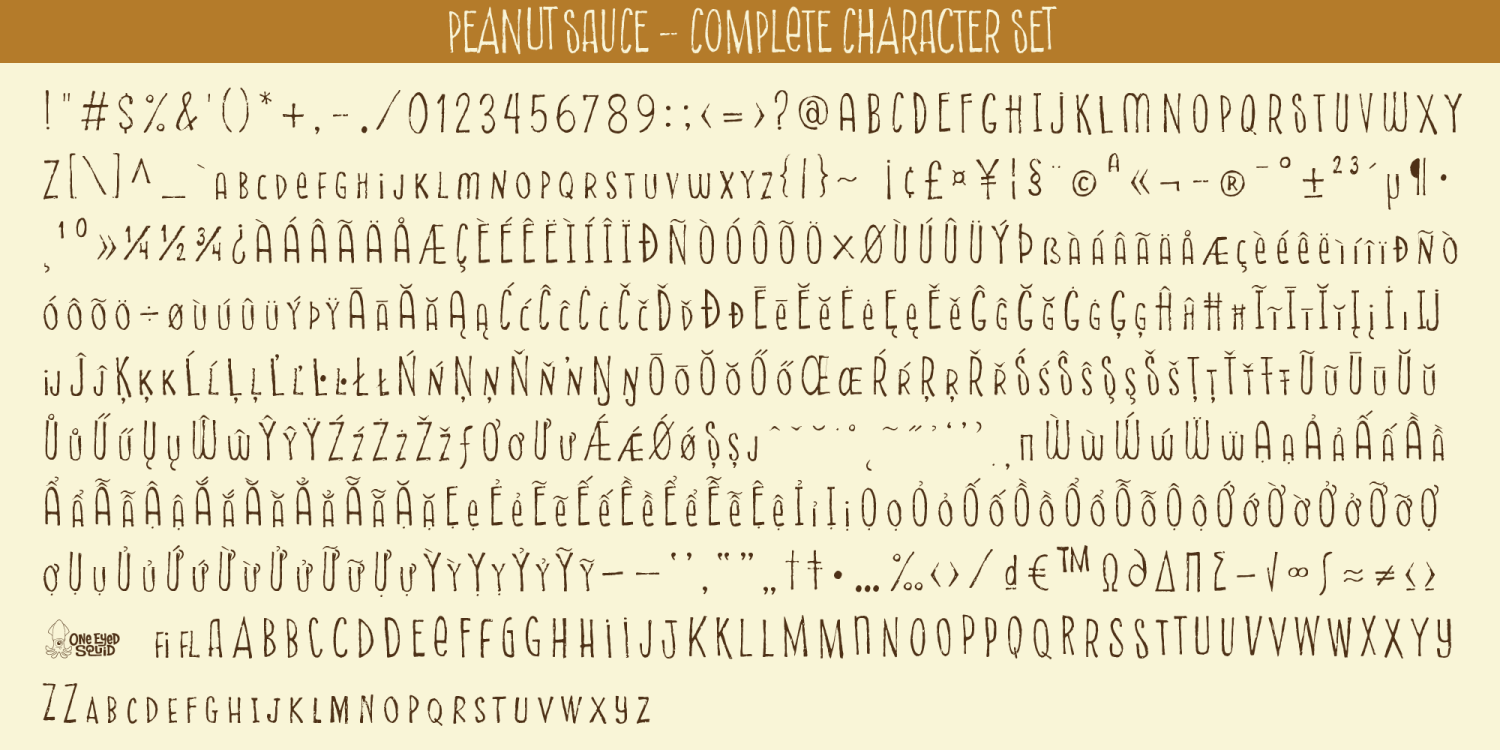 Peanut Sauce Font Poster #1