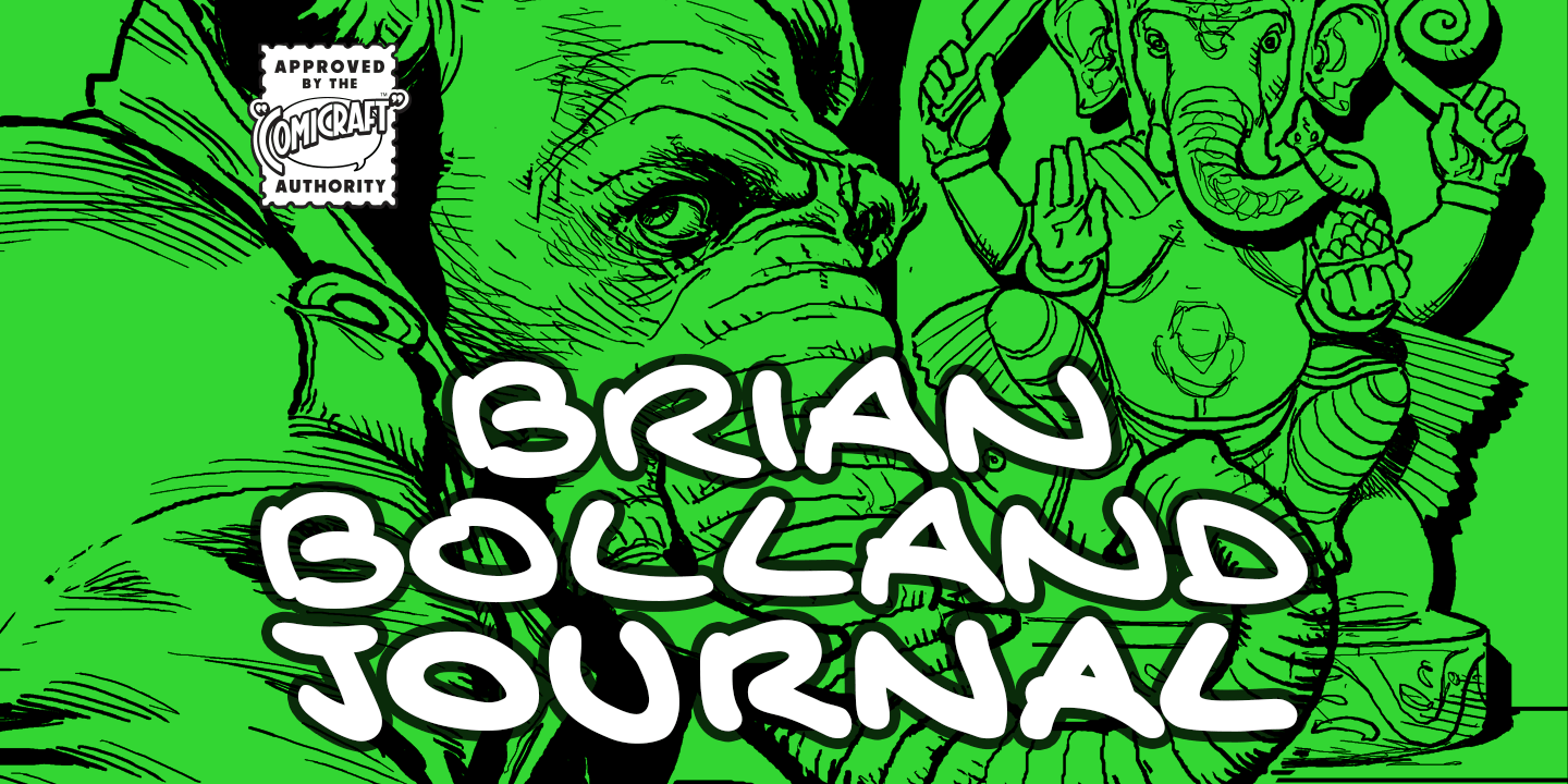 Brian Bolland Journal Font Poster #1