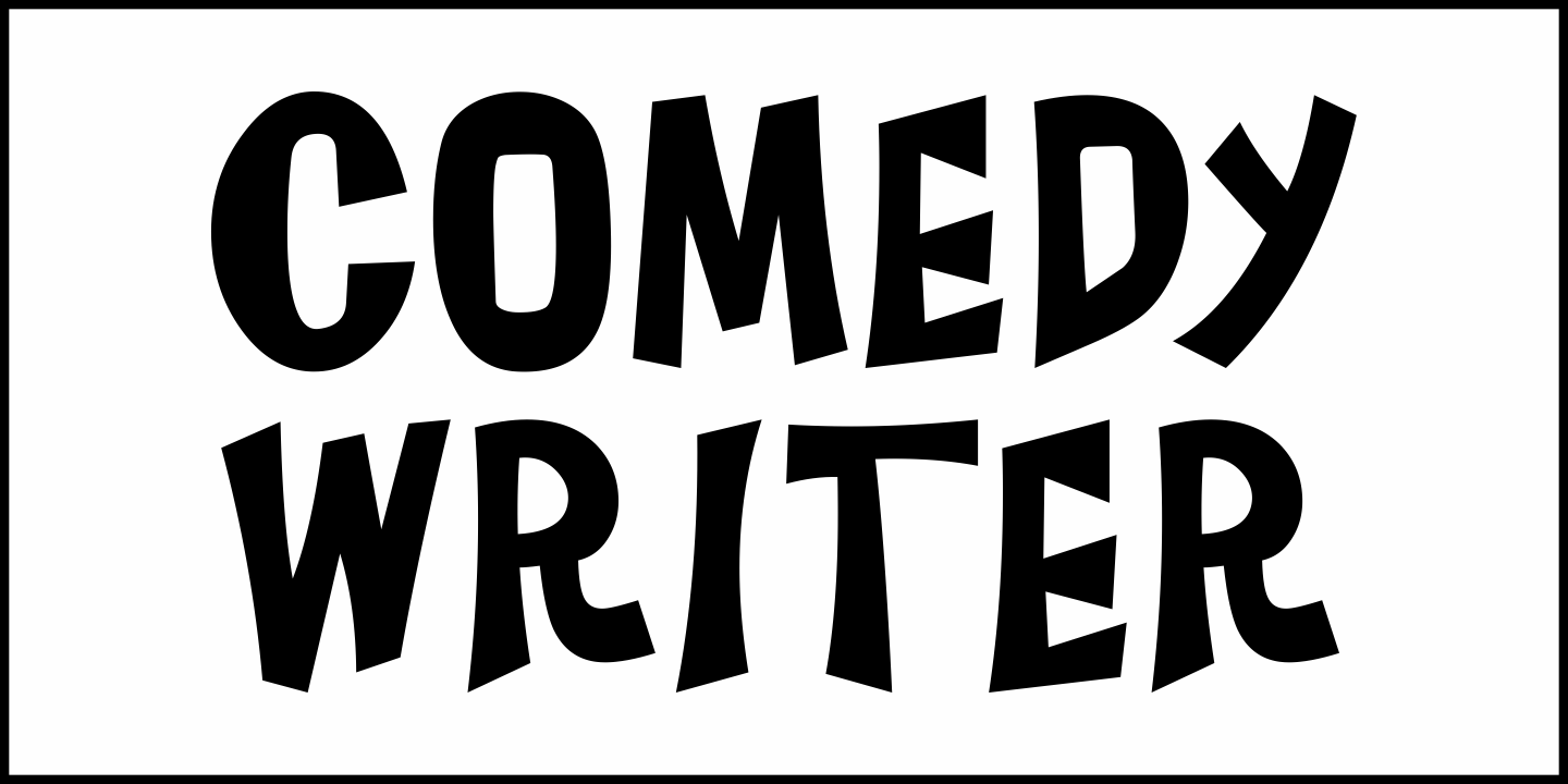 Comedy Writer Font Poster #1