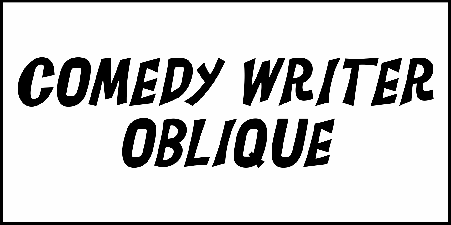 Comedy Writer Font Poster #1