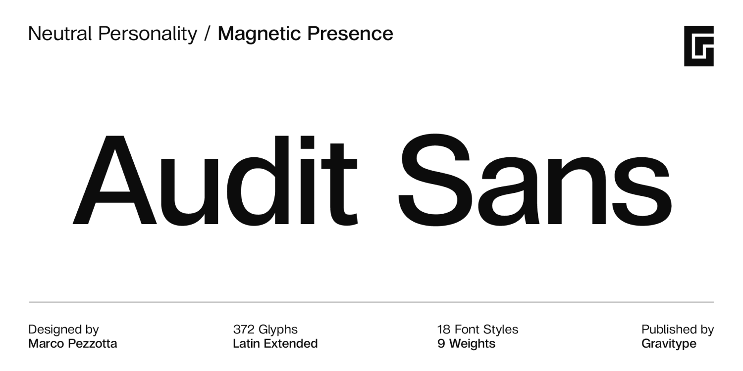Audit Sans Font Poster