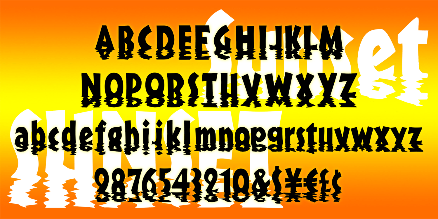 Sunset Font Family Poster