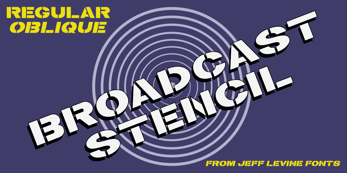Broadcast Stencil Font Poster #1