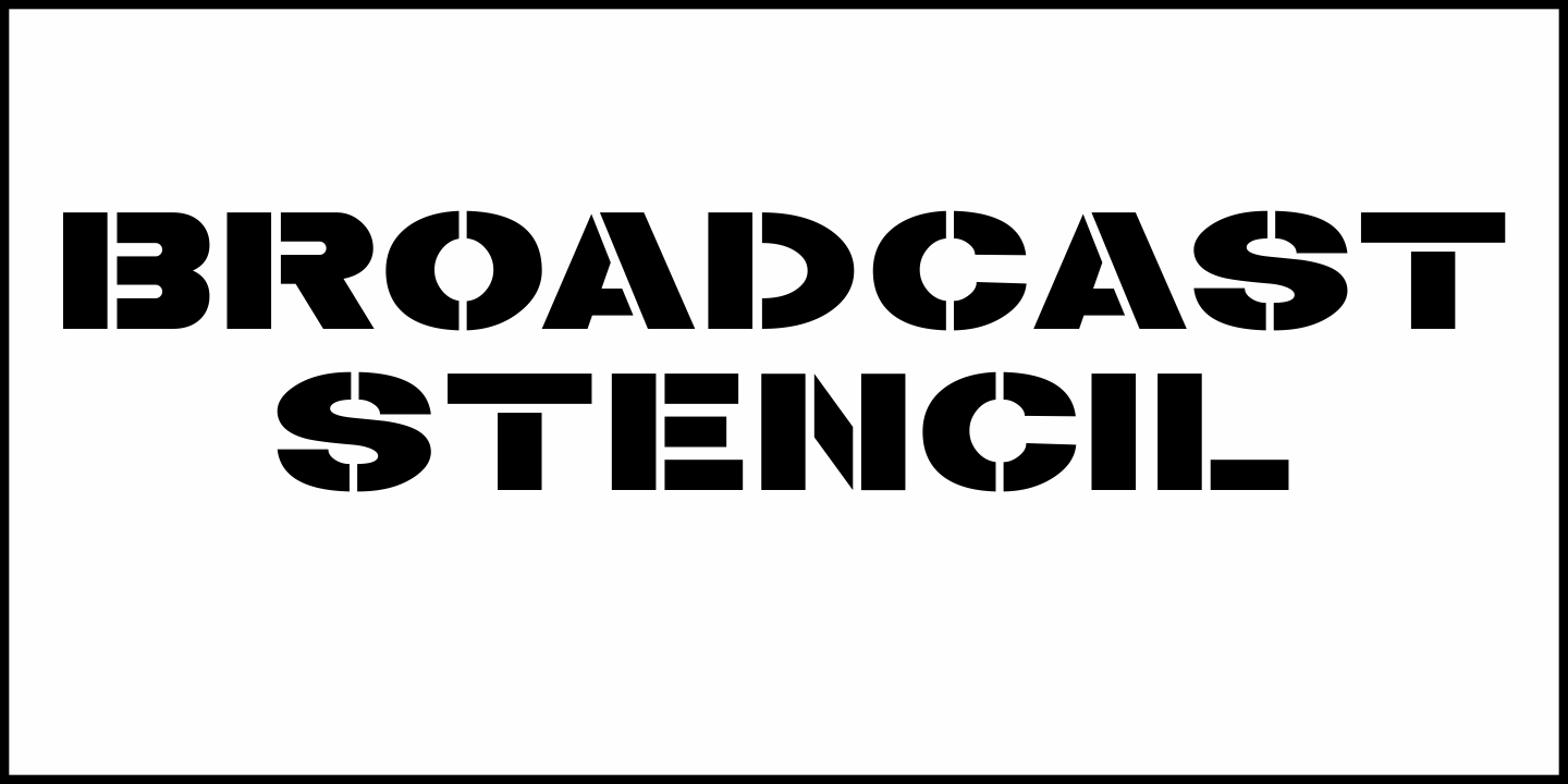 Broadcast Stencil Font Poster #2