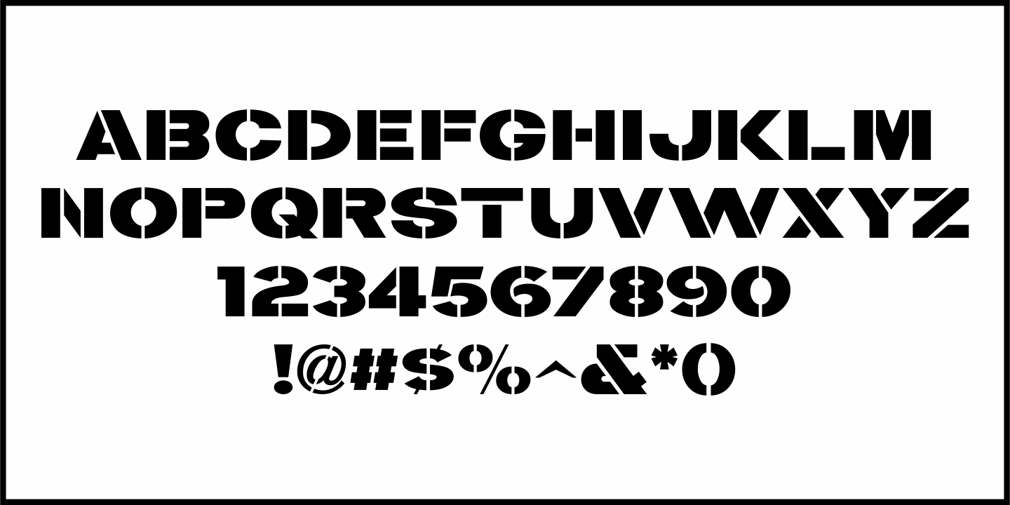 Broadcast Stencil Font Poster #3