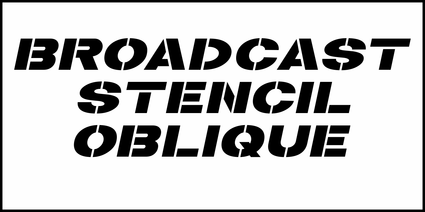 Broadcast Stencil Font Poster #4