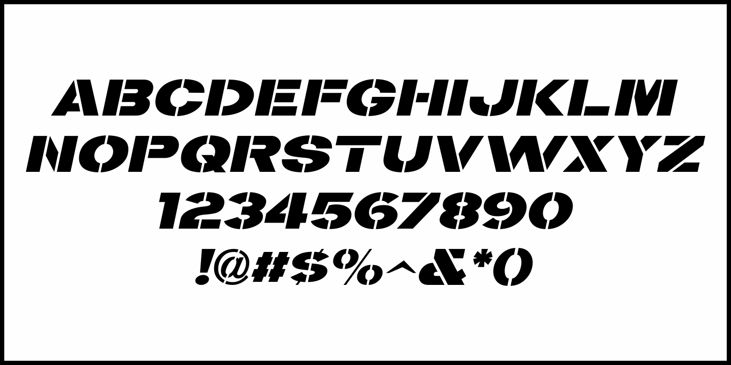 Broadcast Stencil Font Poster #5