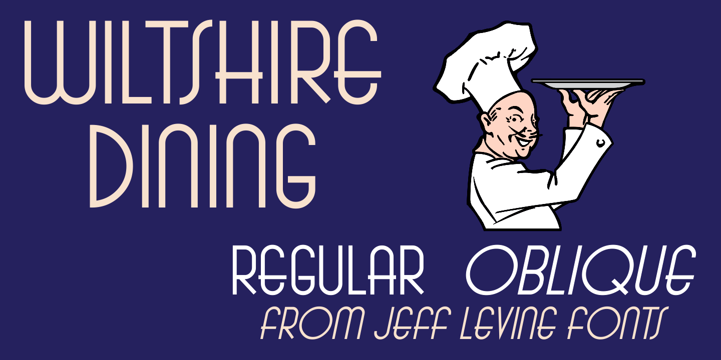 Wiltshire Dining Font Family Poster