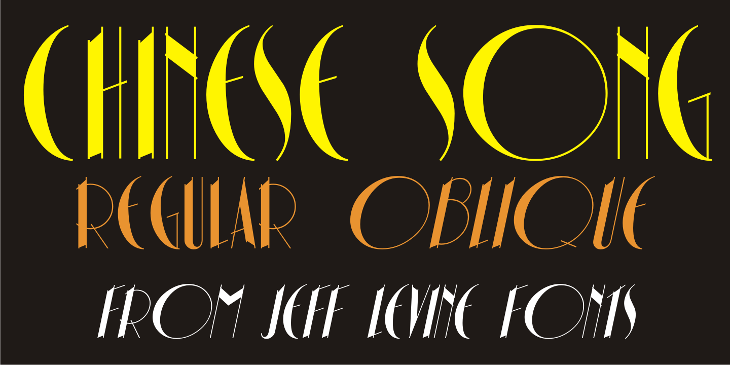 Chinese Song Font Poster #1