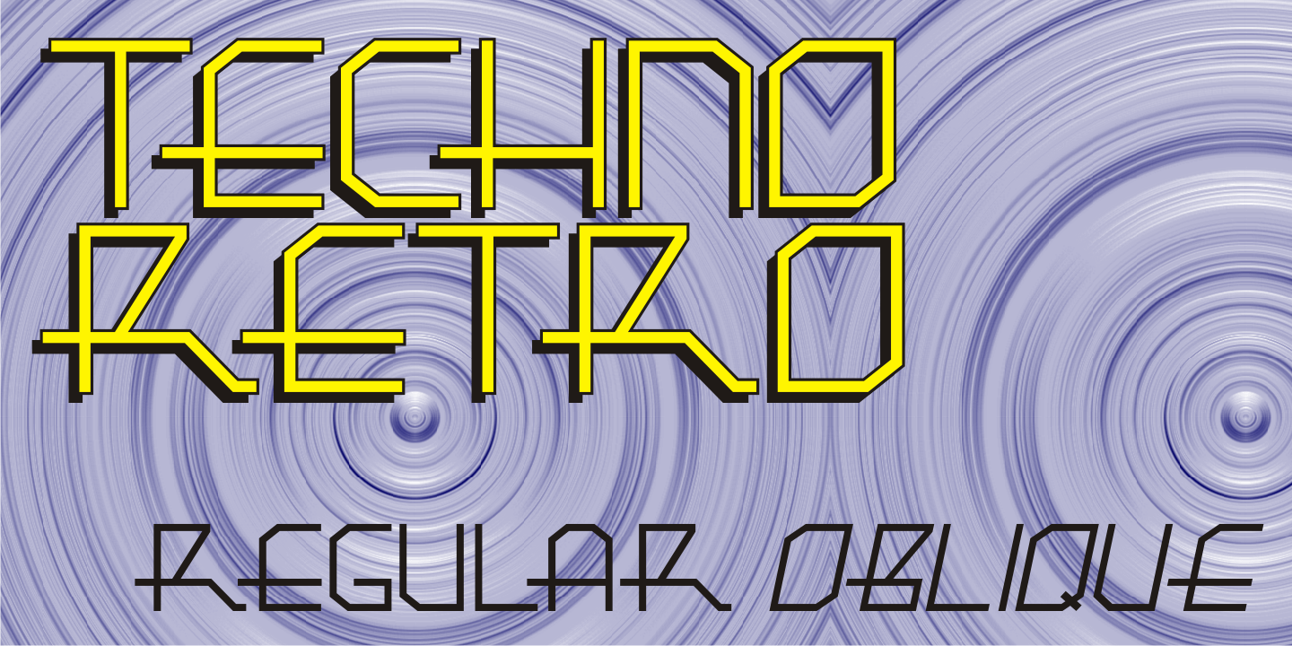 Techno Retro Font Family Poster