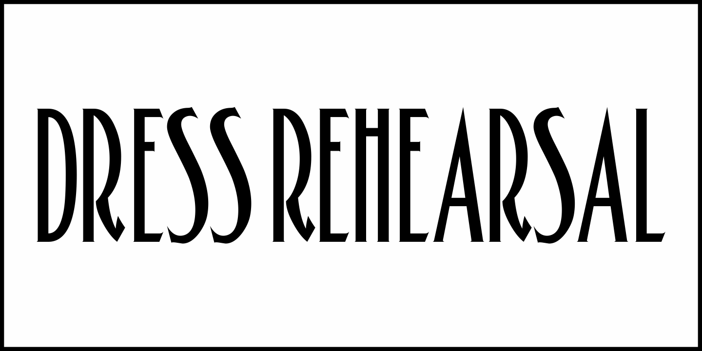 Dress Rehearsal Font Poster #2