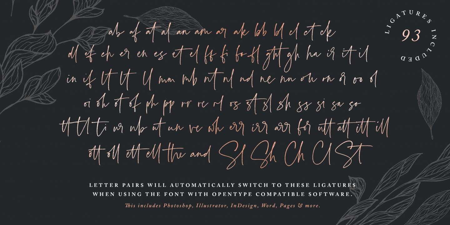 Bird and Thorn Font Poster #1