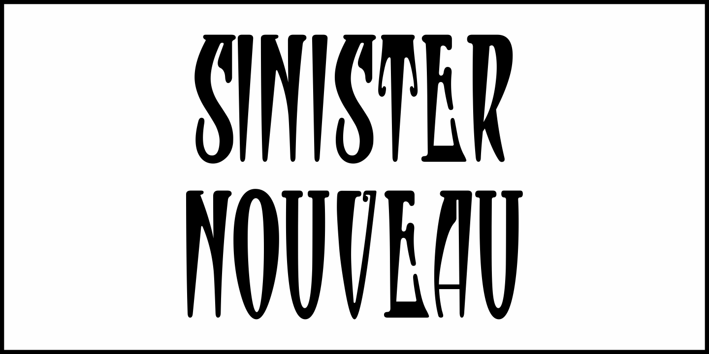 Sinister Nouveau Font Poster #1