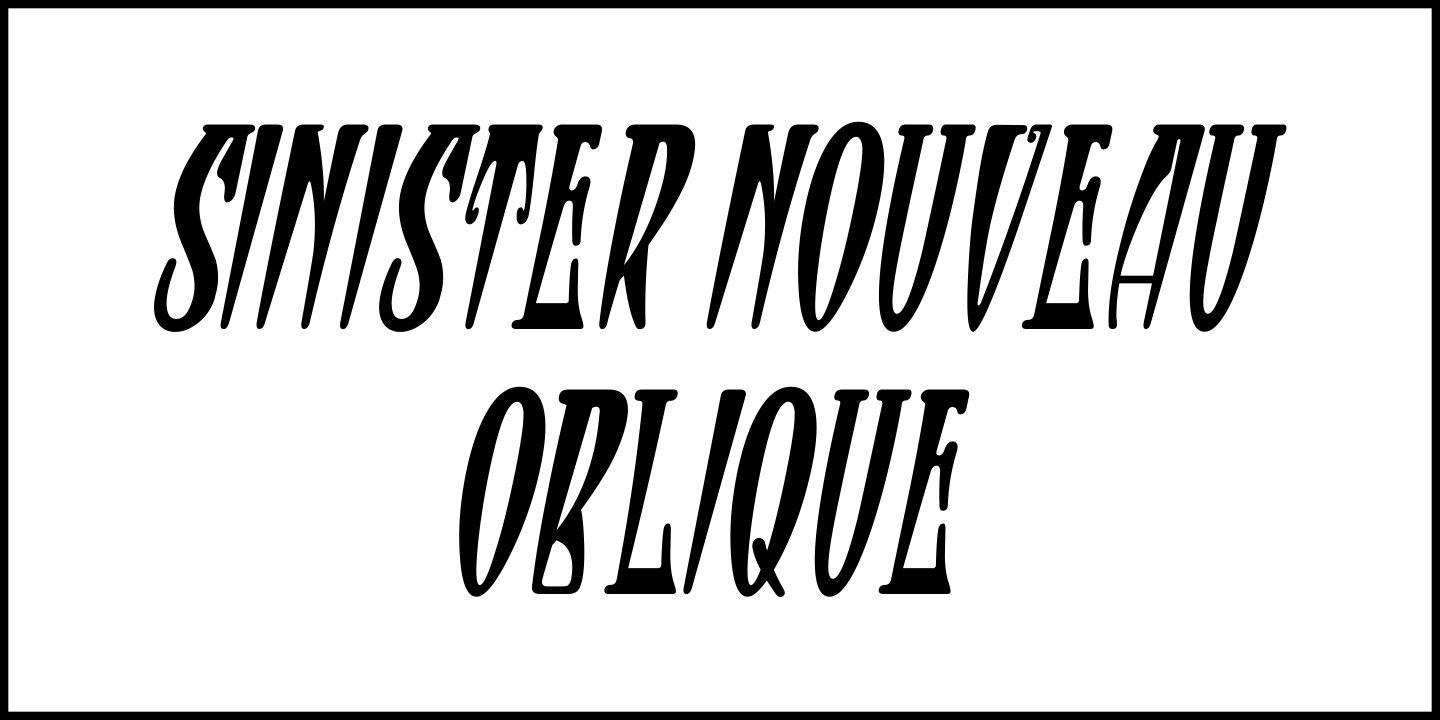 Sinister Nouveau Font Poster #1