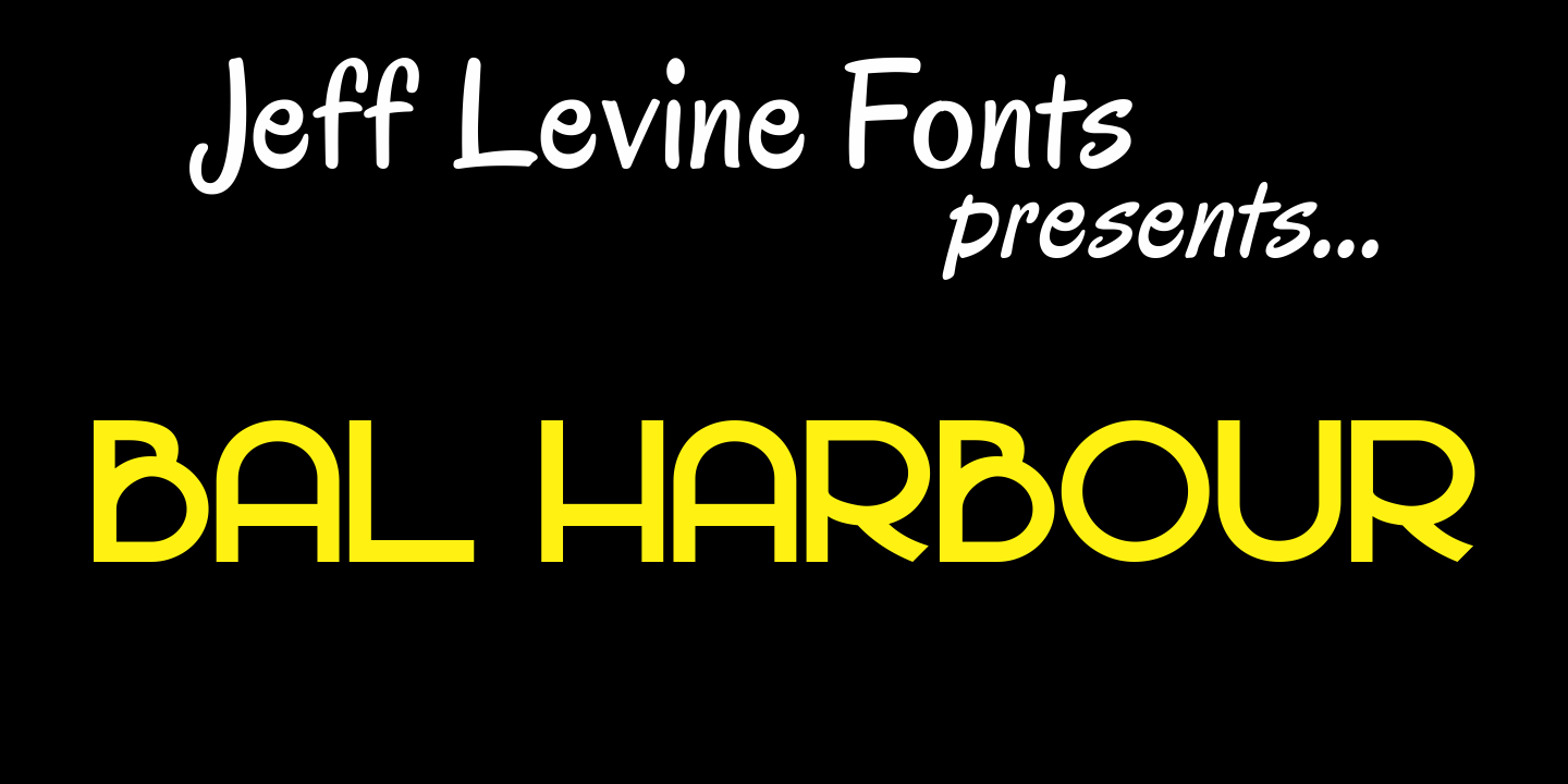 Bal Harbour Font Poster #1